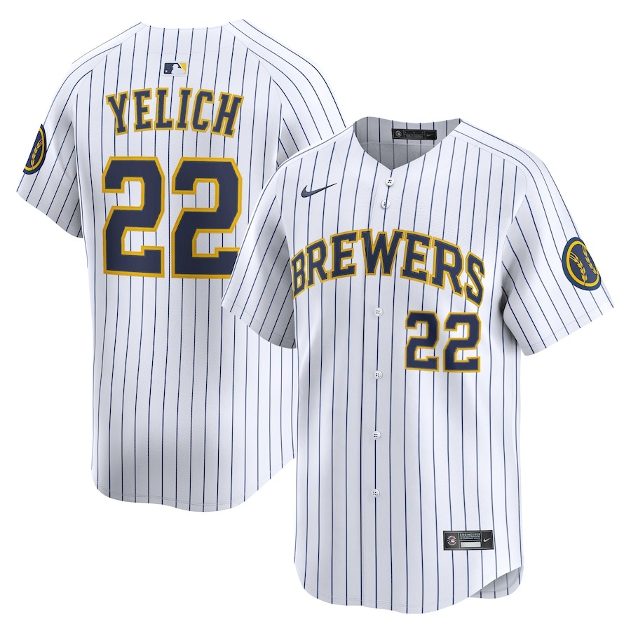 Men's Milwaukee Brewers  Nike White  Alternate Limited Custom Jersey