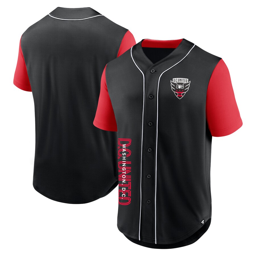 Men's D.C. United Fanatics Black Balance Fashion Baseball Jersey