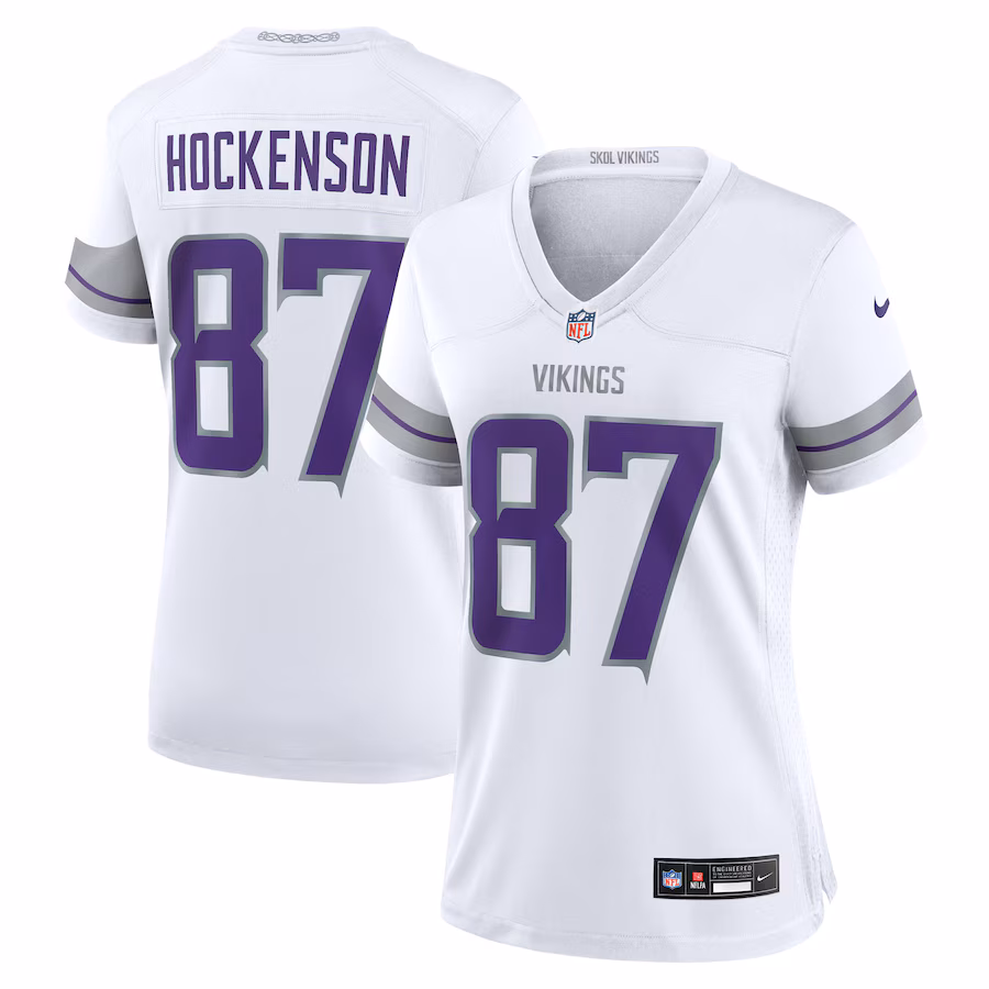 Women's Minnesota Vikings T.J. Hockenson Nike White Alternate Game Player Jersey