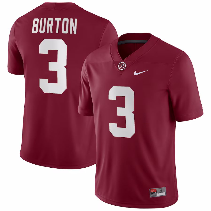 Jermaine Burton Alabama Crimson Tide Nike Player Game Jersey - Crimson