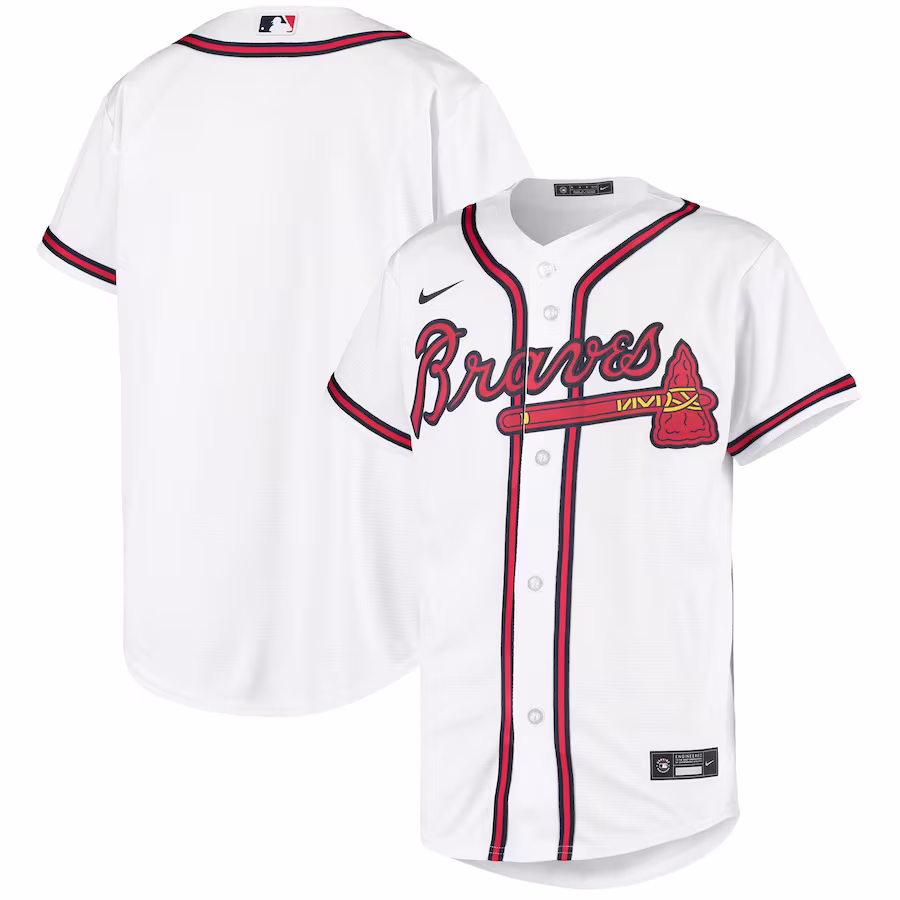Youth Atlanta Braves Nike White Home Replica Team Jersey