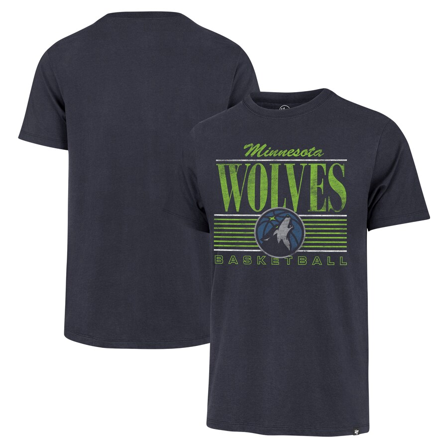 Men's Minnesota Timberwolves '47 Navy Remix Franklin T-Shirt