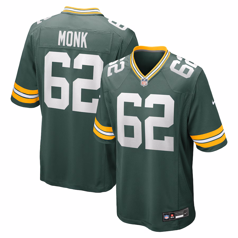Men's Green Bay Packers Jacob Monk Nike Green Game Jersey