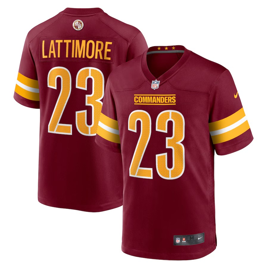 Men's Washington Commanders Marshon Lattimore Nike Burgundy Game Jersey