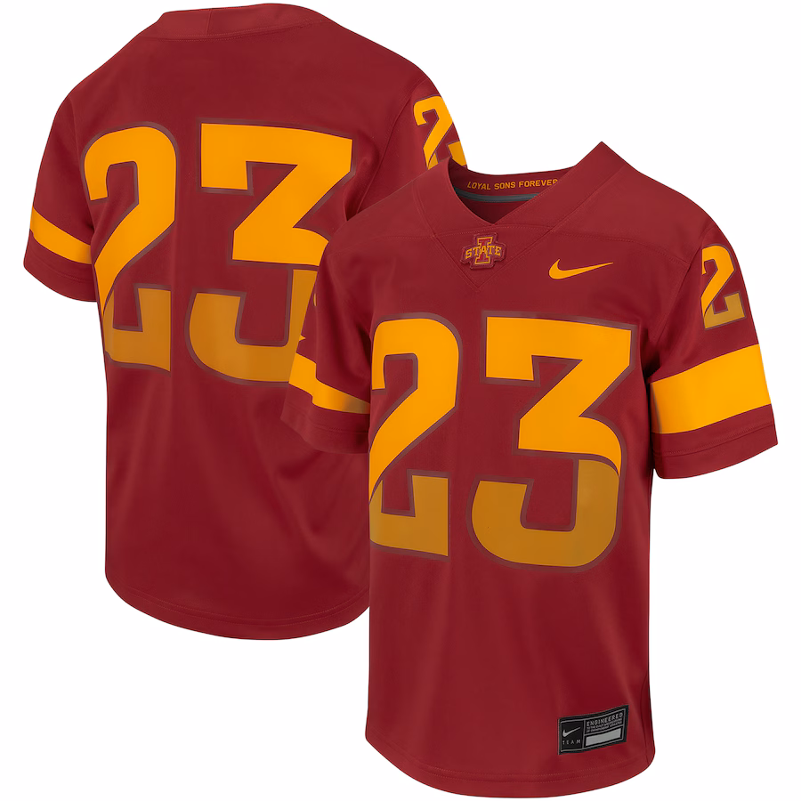 #23 Iowa State Cyclones Nike Youth Untouchable Replica Game Jersey - Cardinal