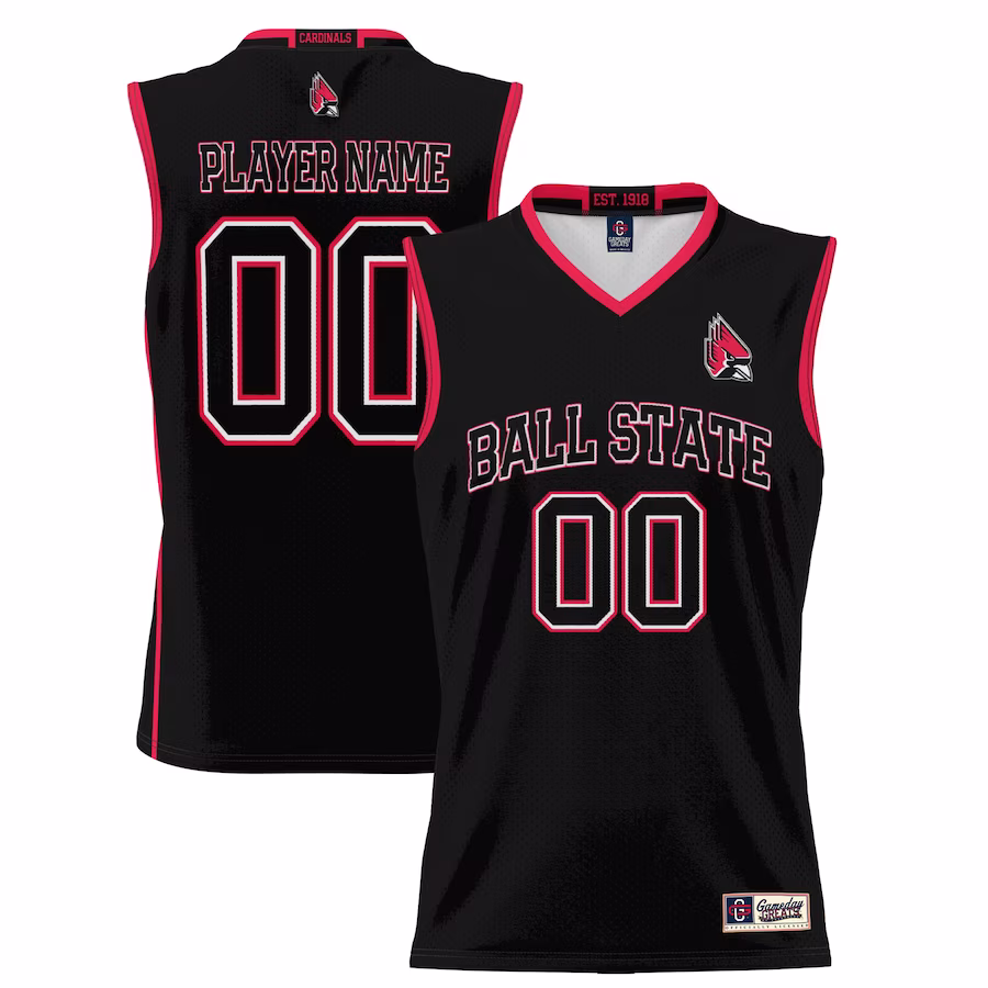 Ball State Cardinals GameDay Greats Unisex  Lightweight NIL Pick-A-Player Basketball Jersey - Black