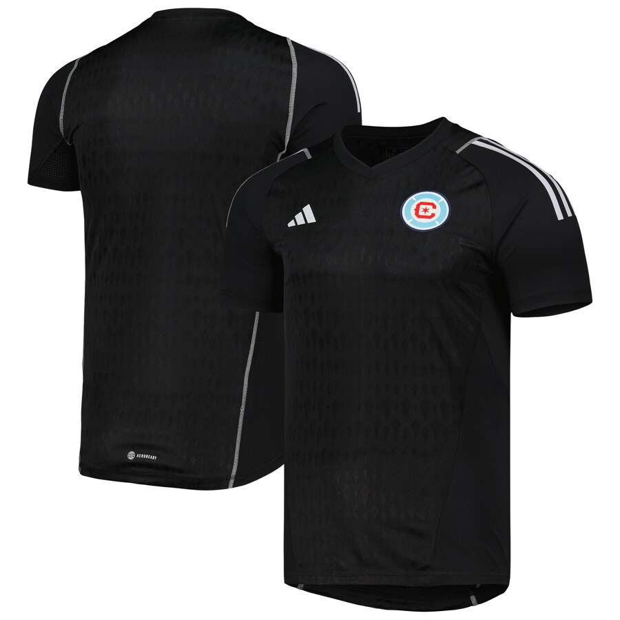 Men's Chicago Fire adidas Black 2023 Replica Goalkeeper Jersey