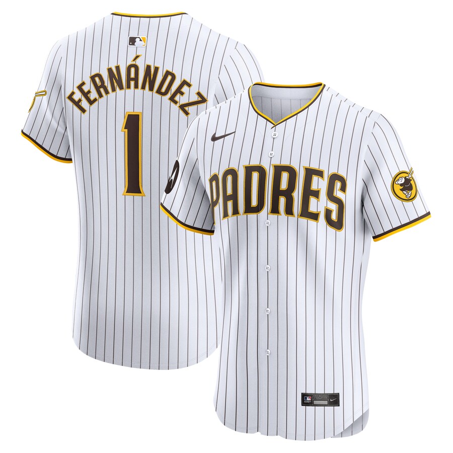 Men's San Diego Padres Tony Fernández Nike White Home Elite Sponsor Patch Player Jersey