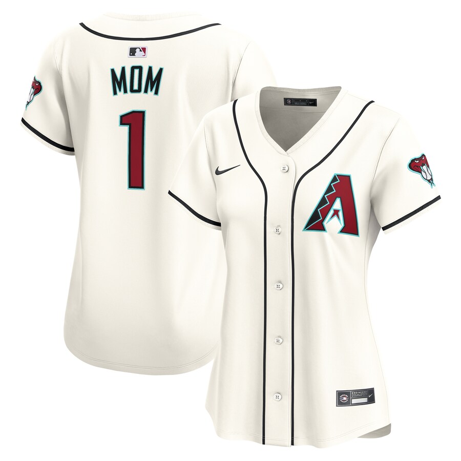 Women's Arizona Diamondbacks Nike White #1 Mom Home Limited Jersey