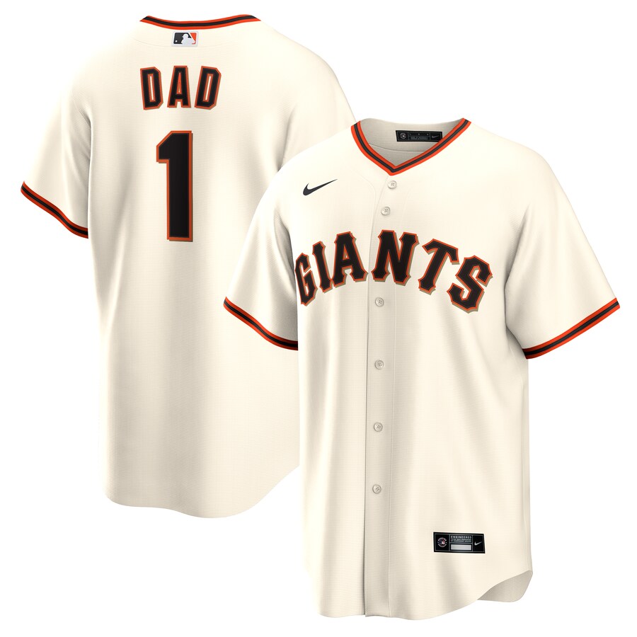 Men's San Francisco Giants Nike White #1 Dad Home Replica Jersey