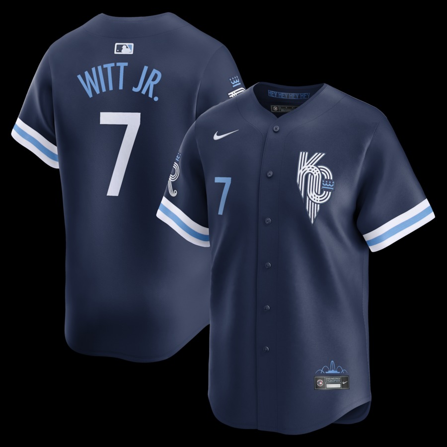 Men's Kansas City Royals Bobby Witt Jr. Nike Navy City Connect Limited Player Jersey