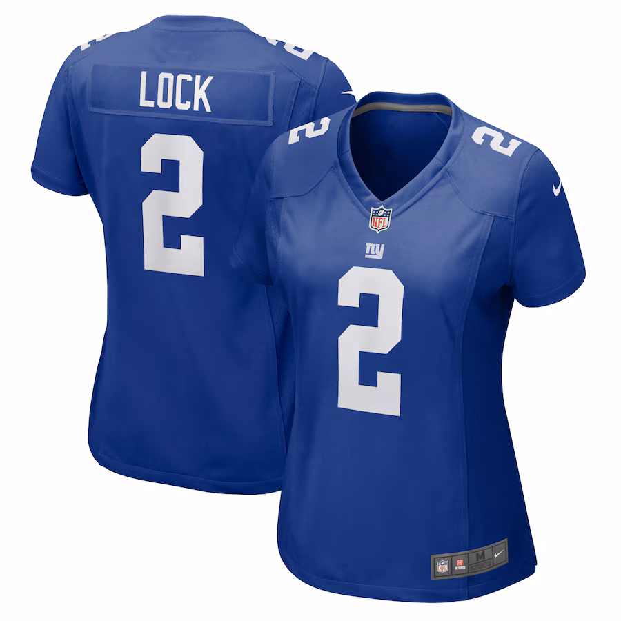 Women's New York Giants Drew Lock Nike Royal Game Jersey