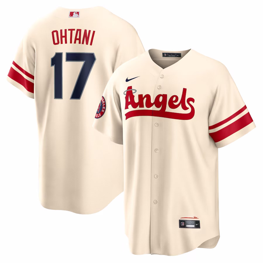Men's Los Angeles Angels Shohei Ohtani Nike Cream City Connect Replica Player Jersey