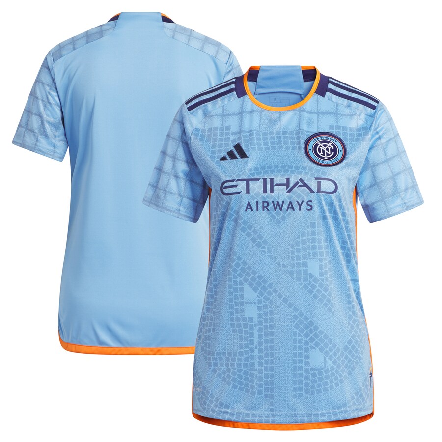 Women's New York City FC adidas Light Blue 2023 The Interboro Kit Replica Jersey