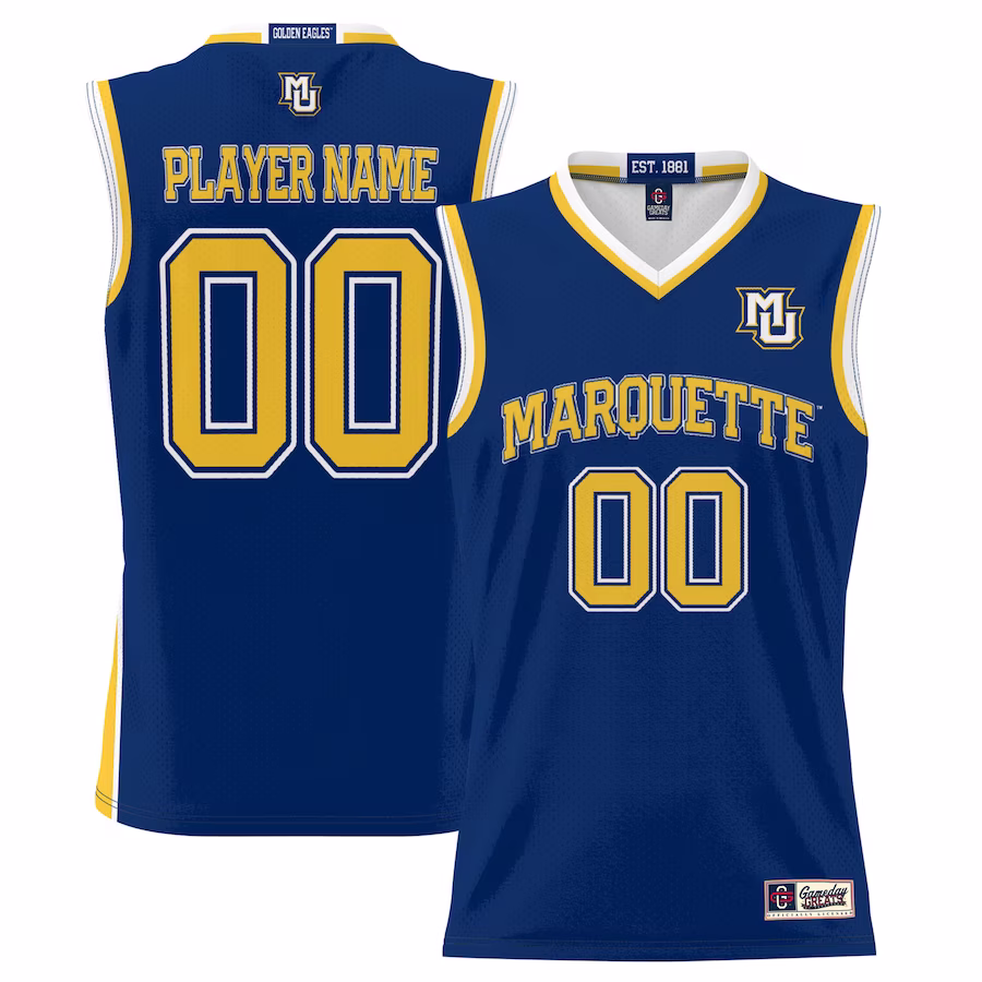 Marquette Golden Eagles GameDay Greats Youth NIL Pick-A-Player Lightweight Basketball Jersey - Navy