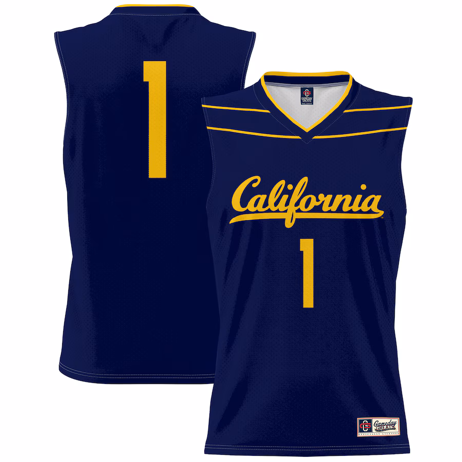 Men's GameDay Greats #1 Navy Cal Bears Lightweight Basketball Fashion Jersey