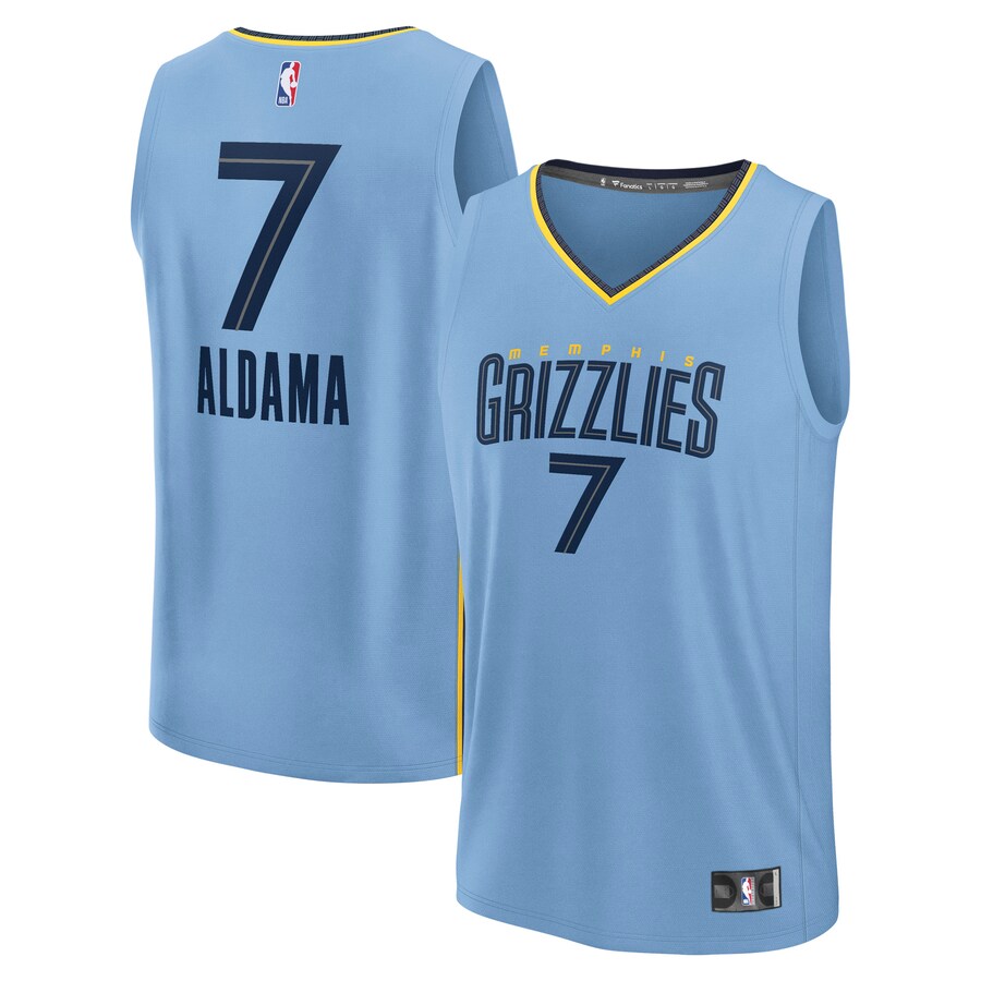 Men's Memphis Grizzlies Santi Aldama Fanatics Light Blue Fast Break Replica Player Jersey - Statement Edition