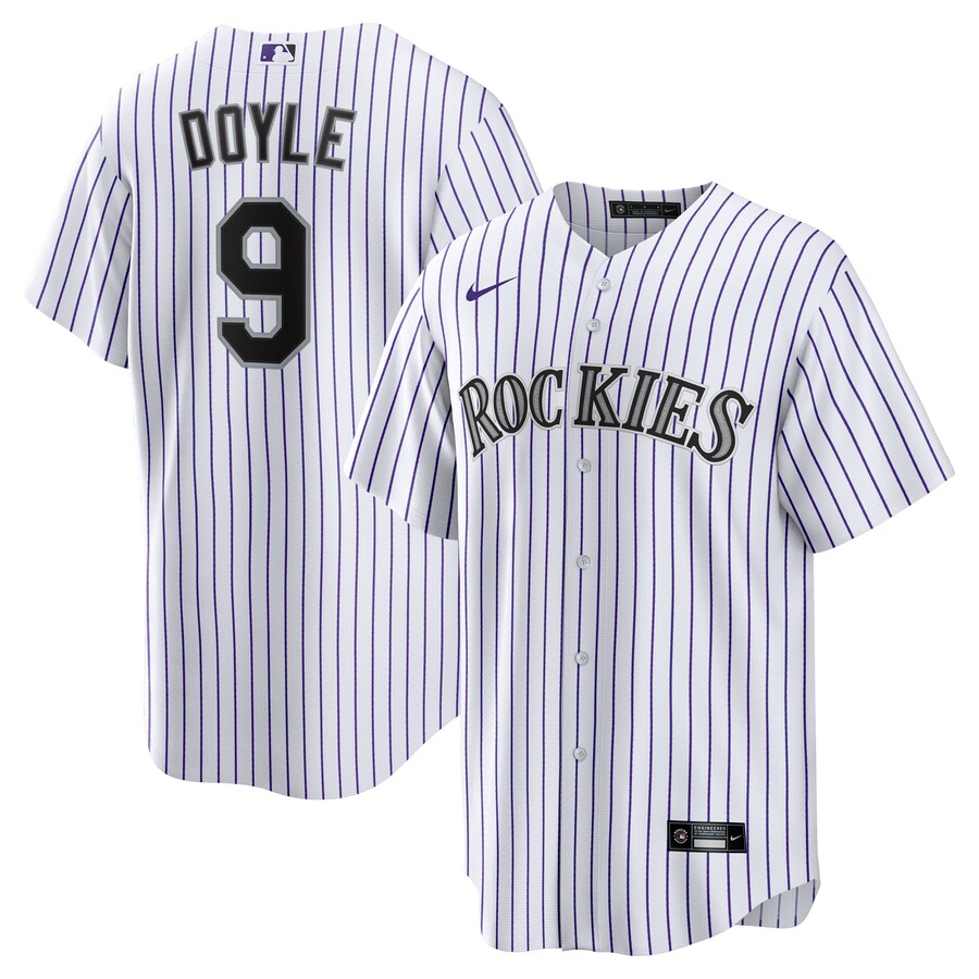 Men's Colorado Rockies Brenton Doyle Nike White Home Replica Jersey