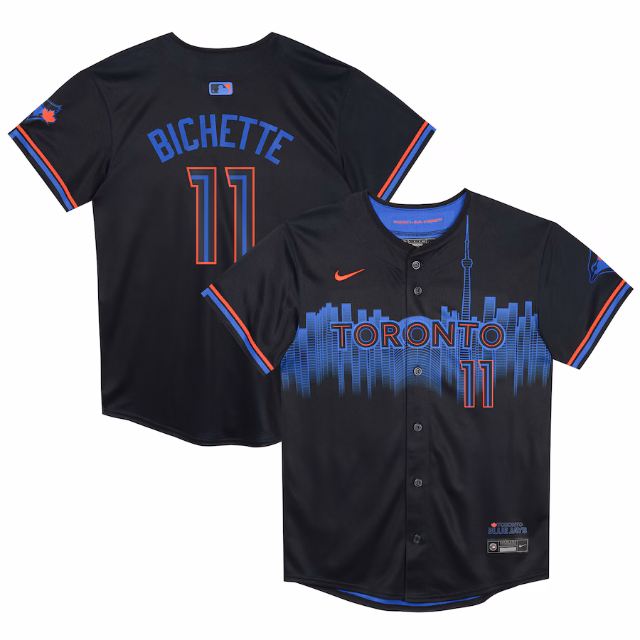 Preschool Toronto Blue Jays Bo Bichette Nike Navy 2024 City Connect Limited Player Jersey