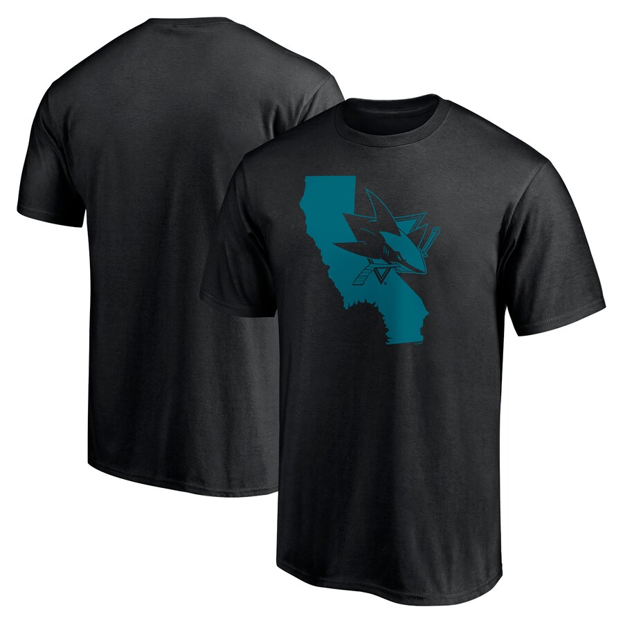 Men's San Jose Sharks Black Hometown Collection Push Ahead T-Shirt