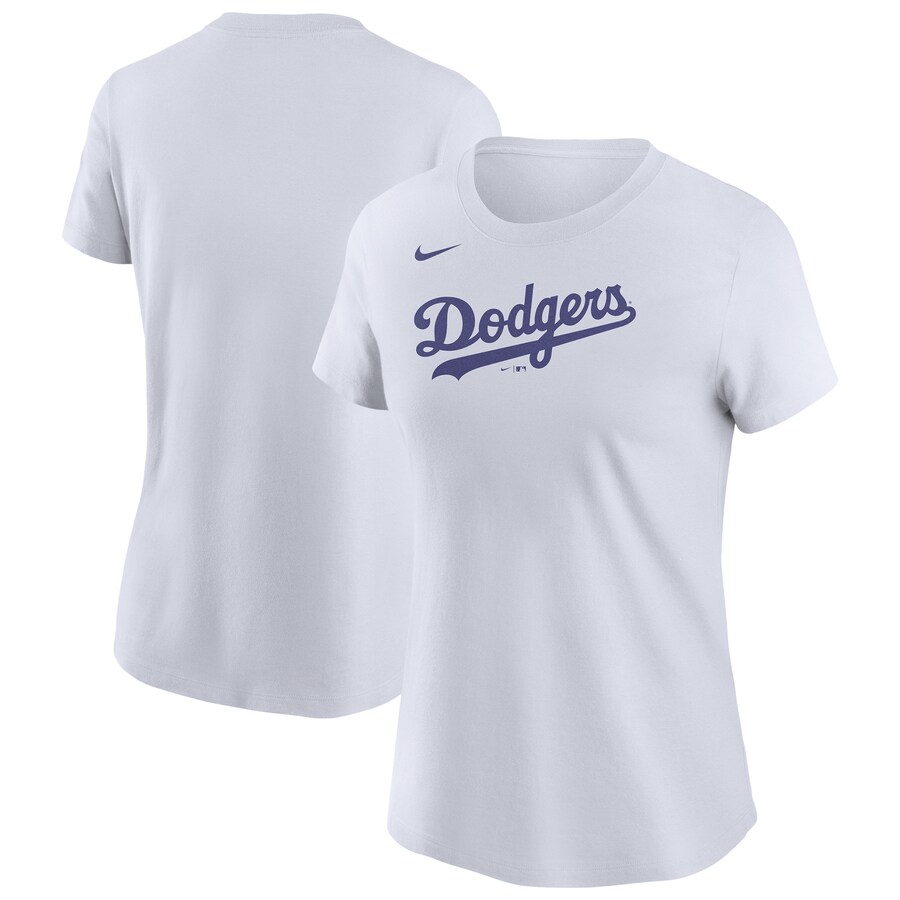Women's Los Angeles Dodgers Nike White Wordmark T-Shirt