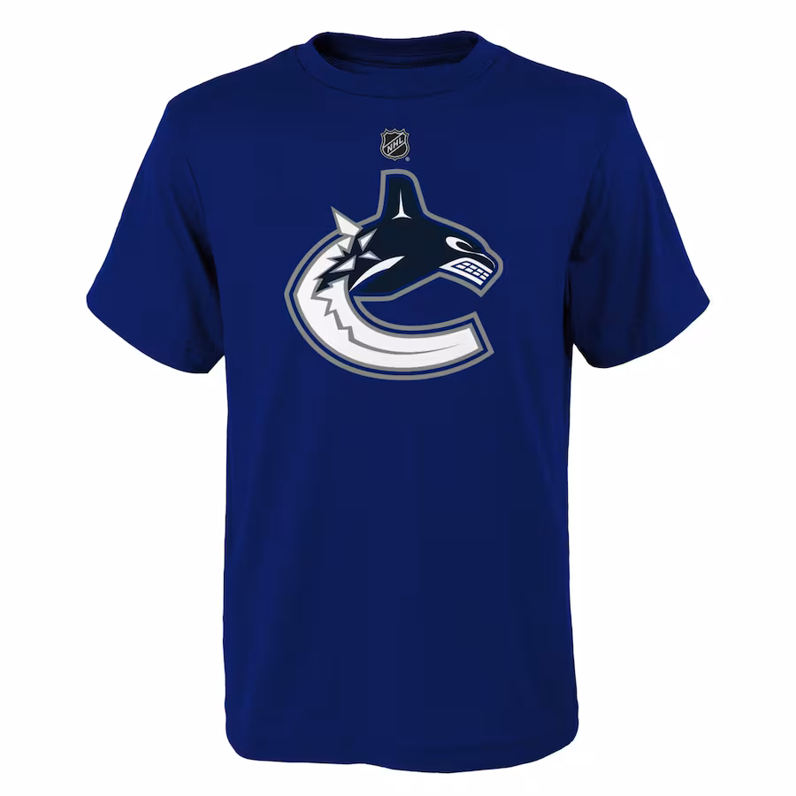 Youth Vancouver Canucks Blue Primary Logo T-Shirt