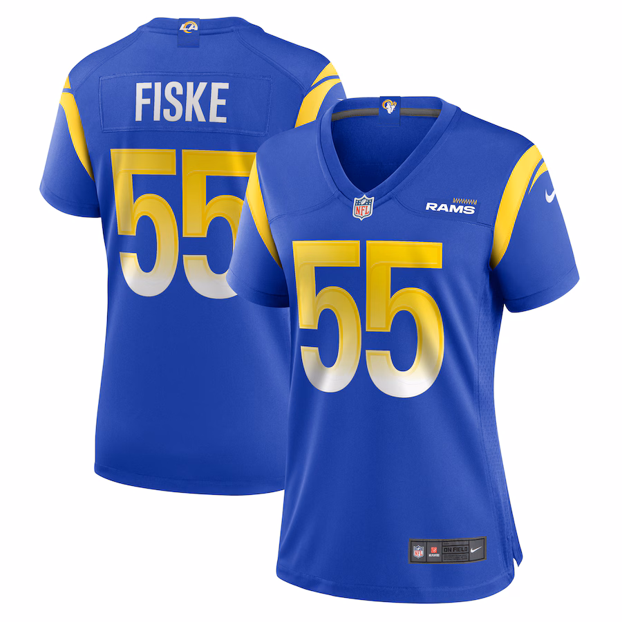 Women's Los Angeles Rams Braden Fiske Nike  Royal  Game Jersey