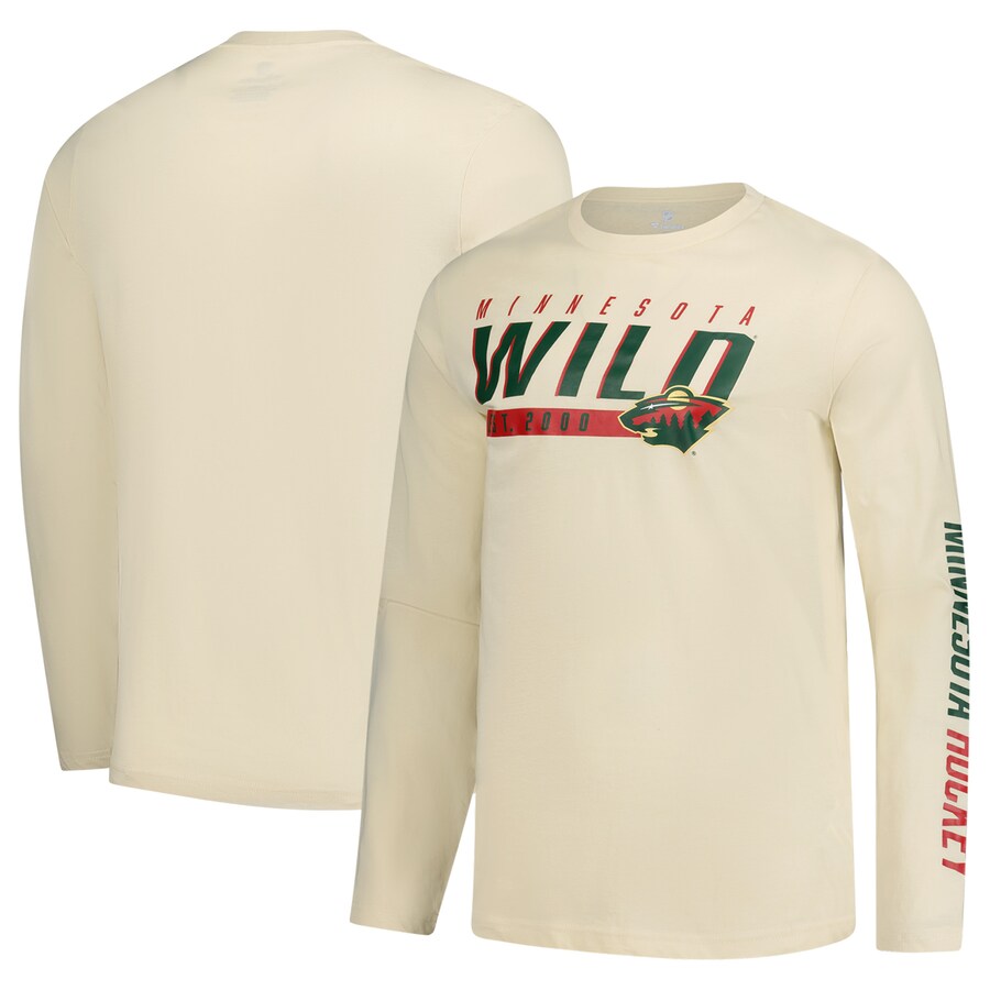 Men's Minnesota Wild Fanatics Cream Long Sleeve T-Shirt
