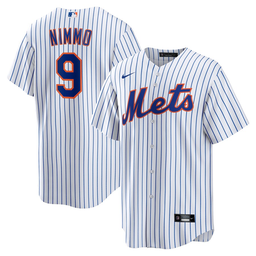 Men's New York Mets Brandon Nimmo Nike White Home Replica Jersey