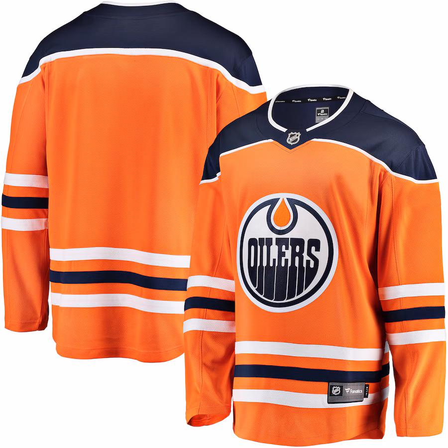 Men's Edmonton Oilers Fanatics Orange Breakaway Home Jersey