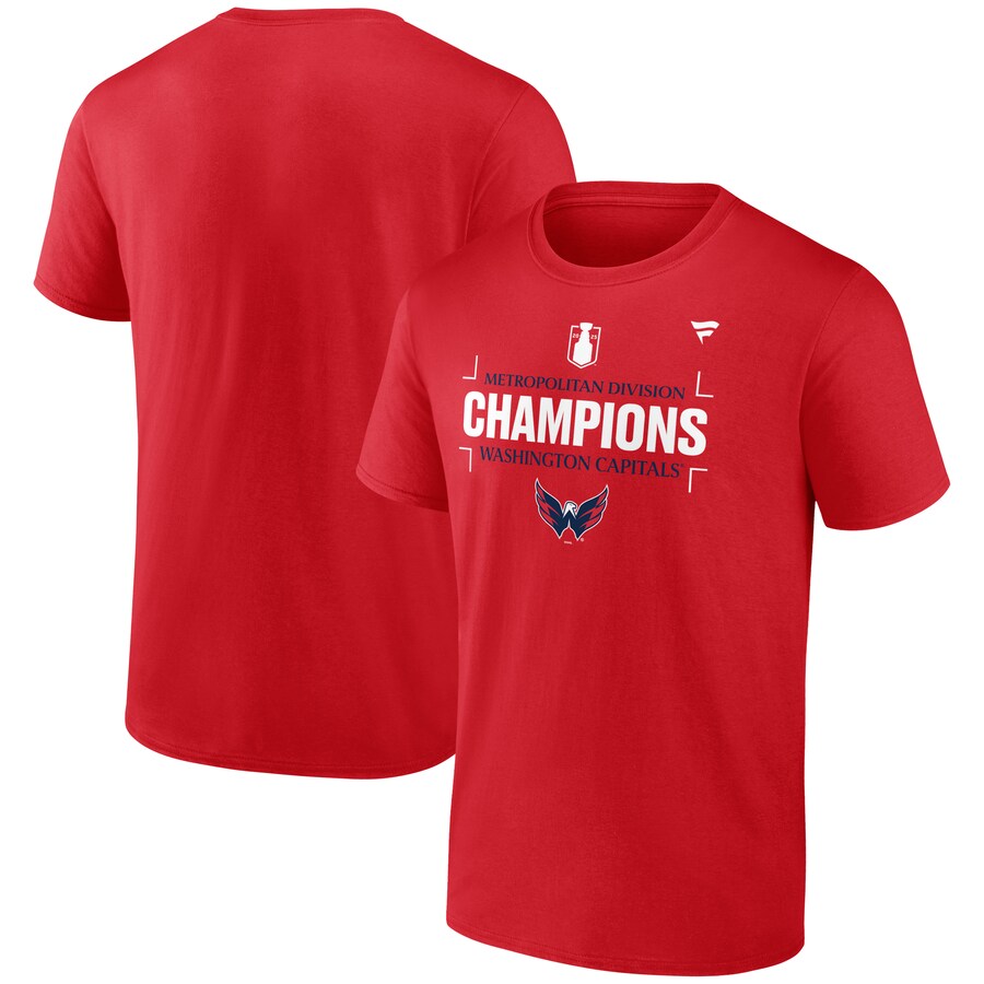 Men's Washington Capitals Fanatics Red 2025 Metropolitan Division Champions T-Shirt