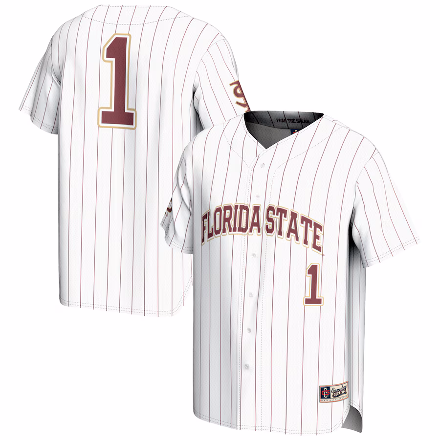 Men's GameDay Greats #1 White Florida State Seminoles Lightweight Baseball Jersey