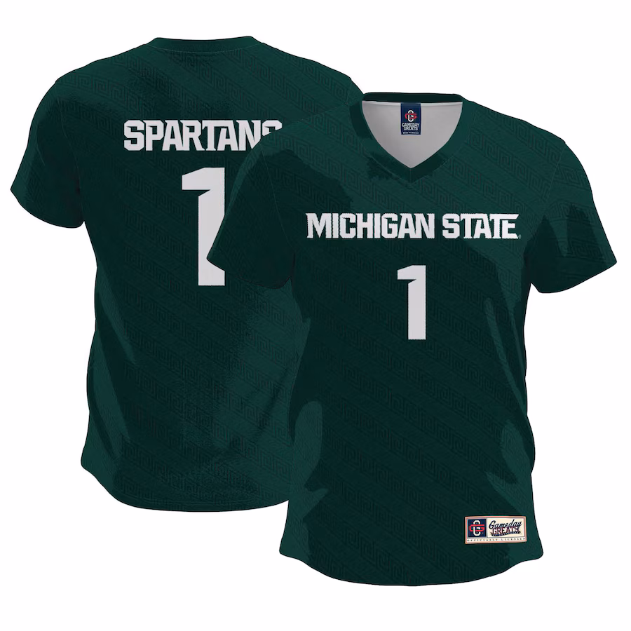 Women's GameDay Greats #1  Green Michigan State Spartans  Lightweight Soccer Team Jersey