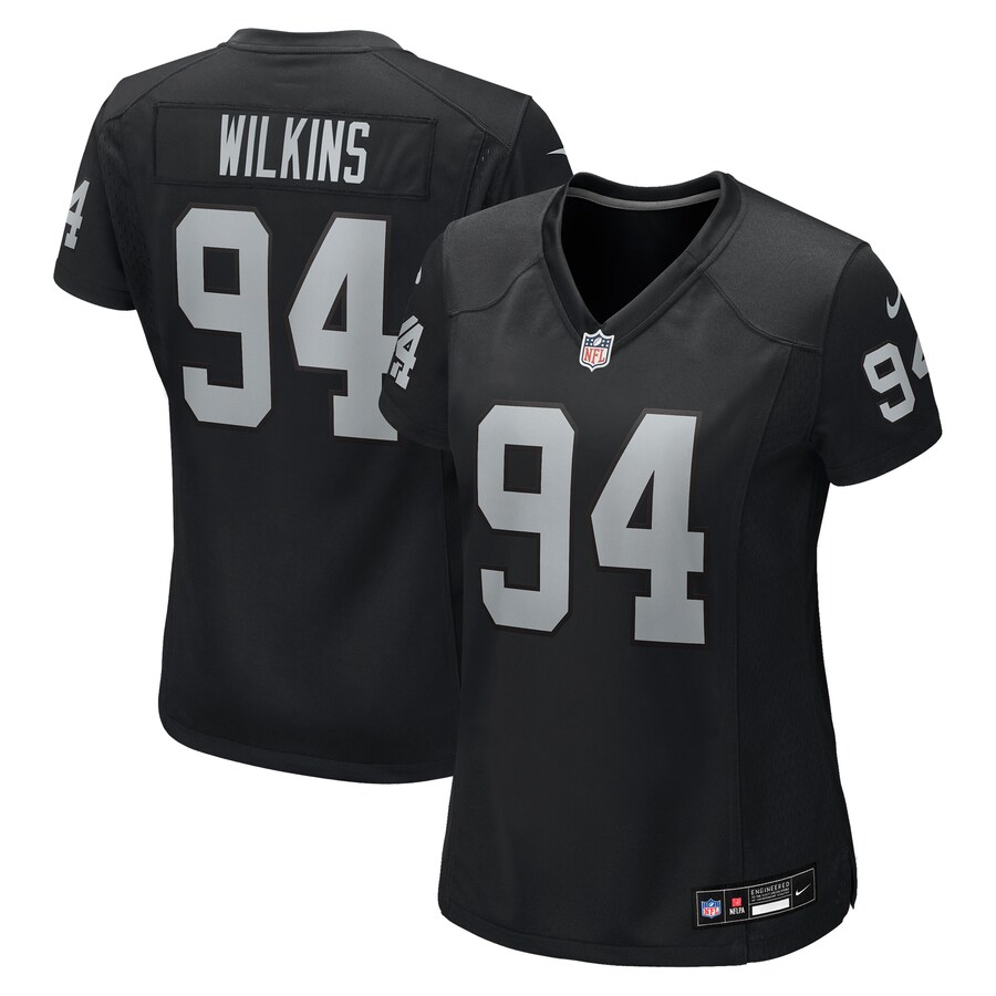 Women's Las Vegas Raiders Christian Wilkins Nike Black Team Game Jersey