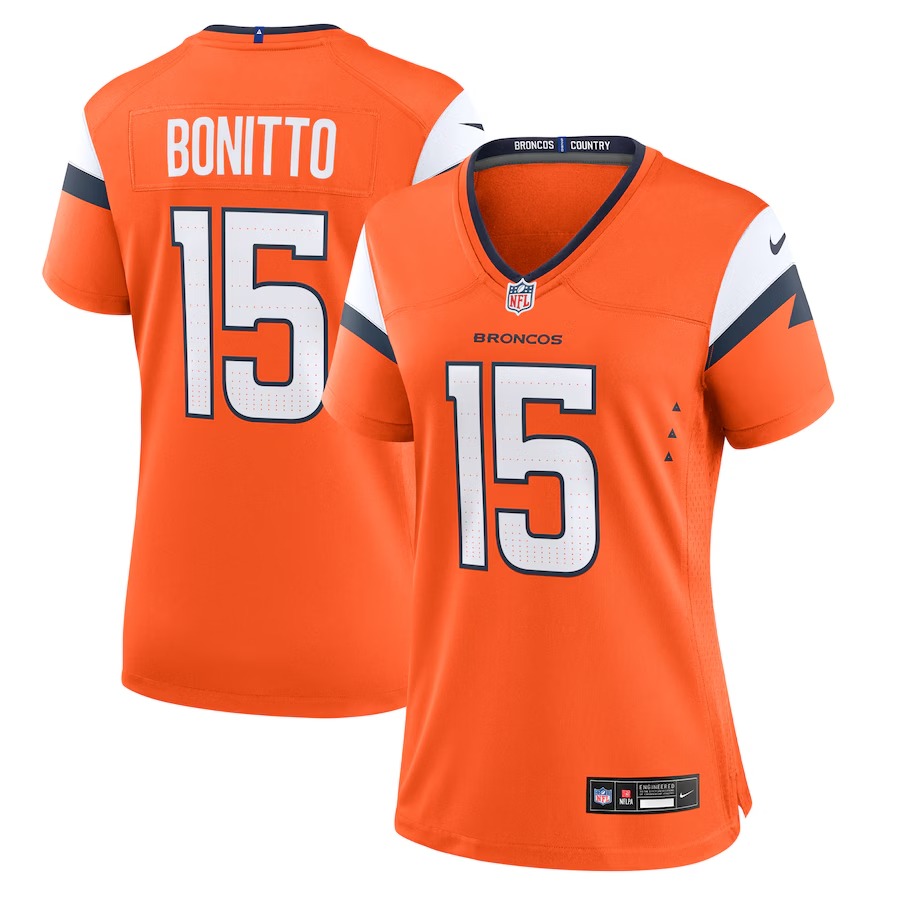 Women's Denver Broncos Nik Bonitto Nike Orange Team Game Jersey