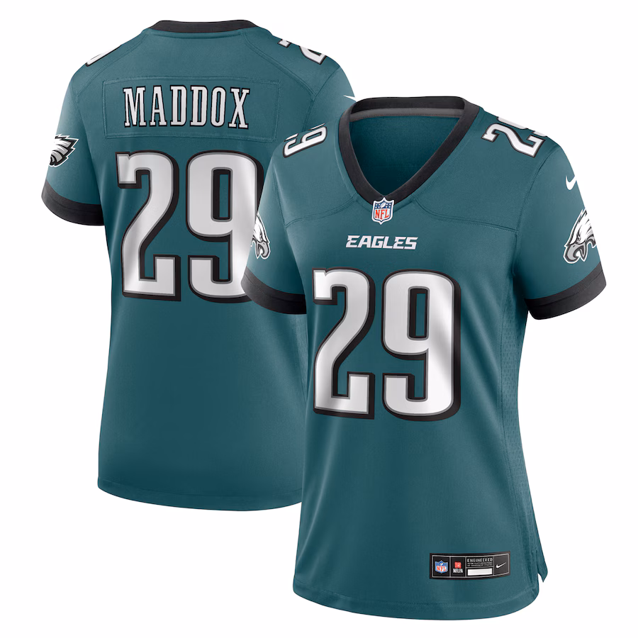 Women's Philadelphia Eagles Avonte Maddox Nike Midnight Green Team Game Jersey