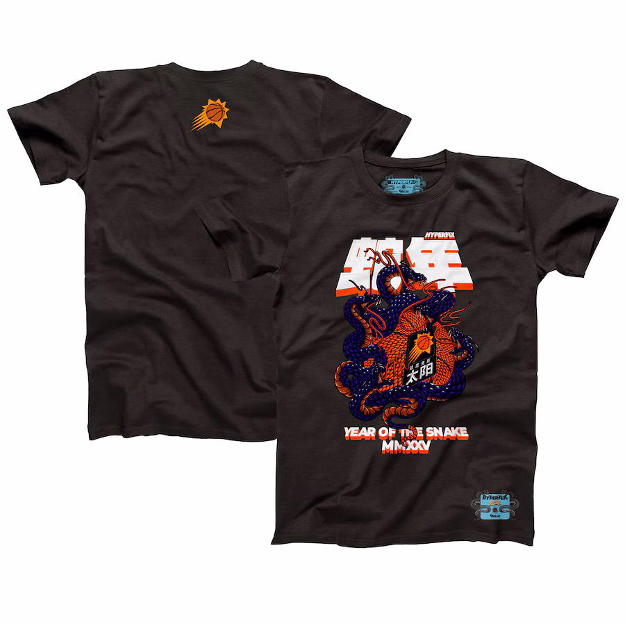 Unisex Phoenix Suns NBALab x Hyperfly Heather Black Year of the Snake Lunar New Year Collection T-Shirt