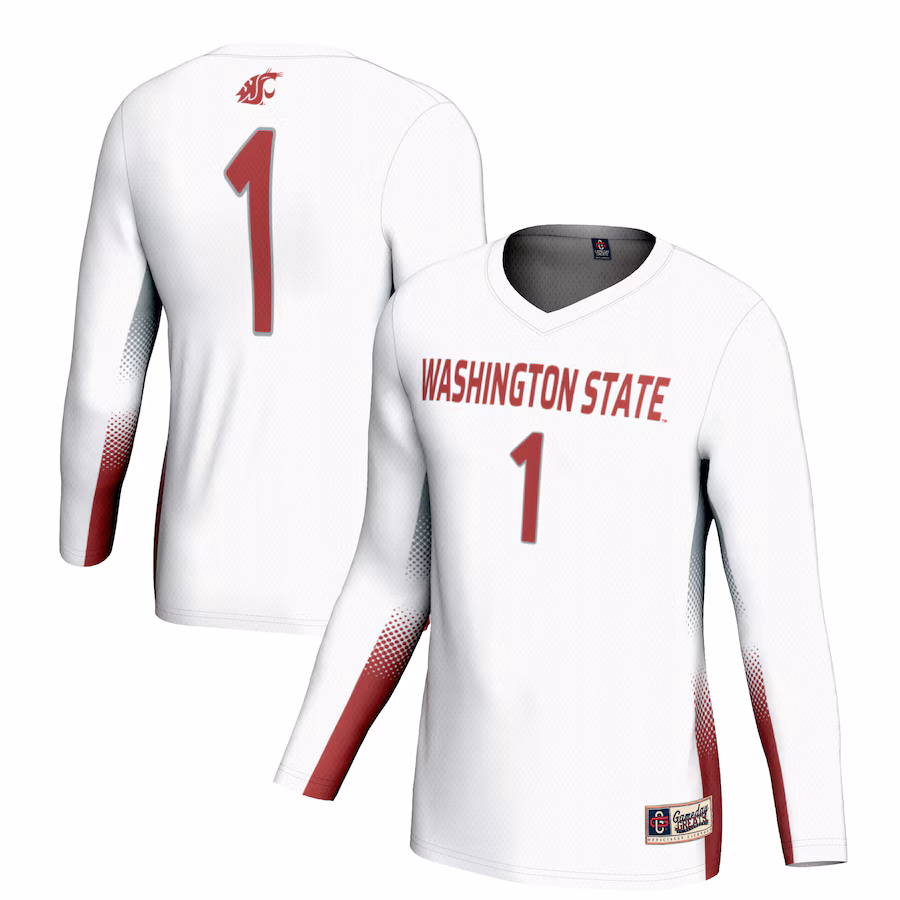 Unisex GameDay Greats #1 White Washington State Cougars Lightweight Volleyball Jersey