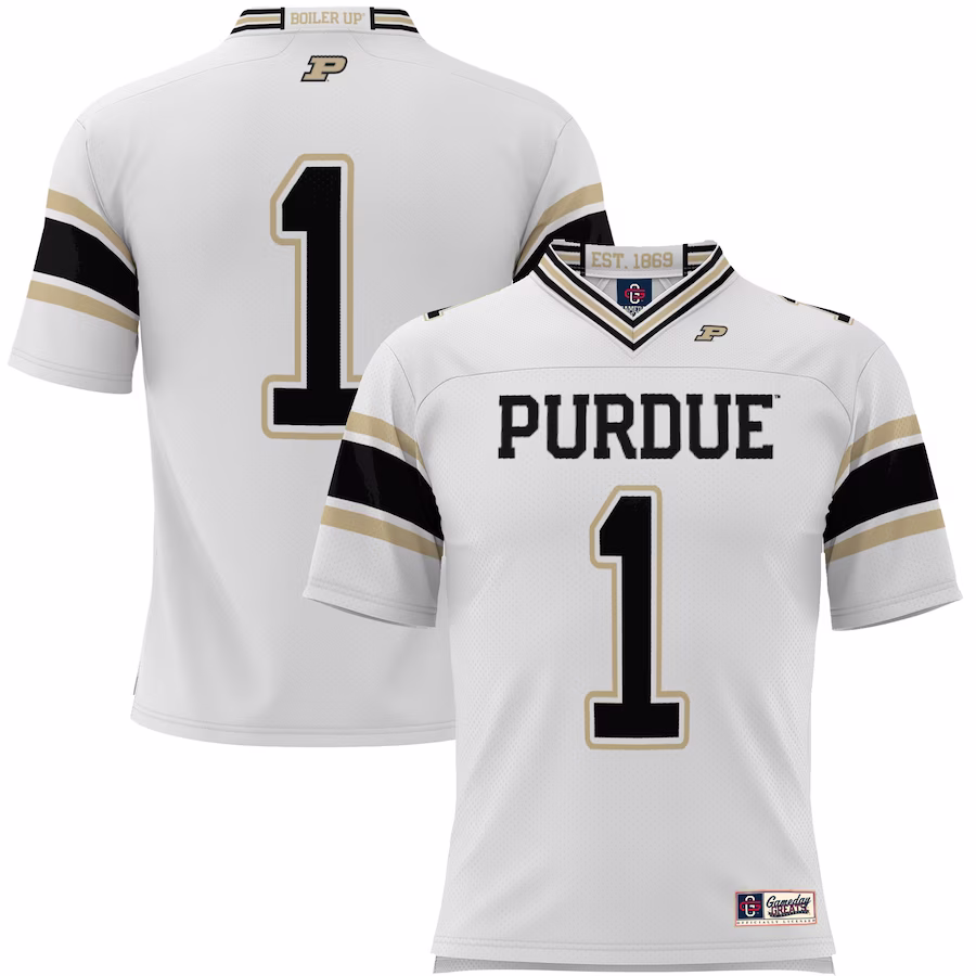 #1 Purdue Boilermakers GameDay Greats Youth Endzone Football Jersey - White