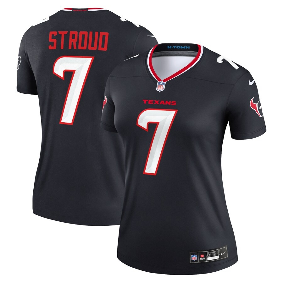 Women's Houston Texans C.J. Stroud Nike Navy Legend Player Performance Top