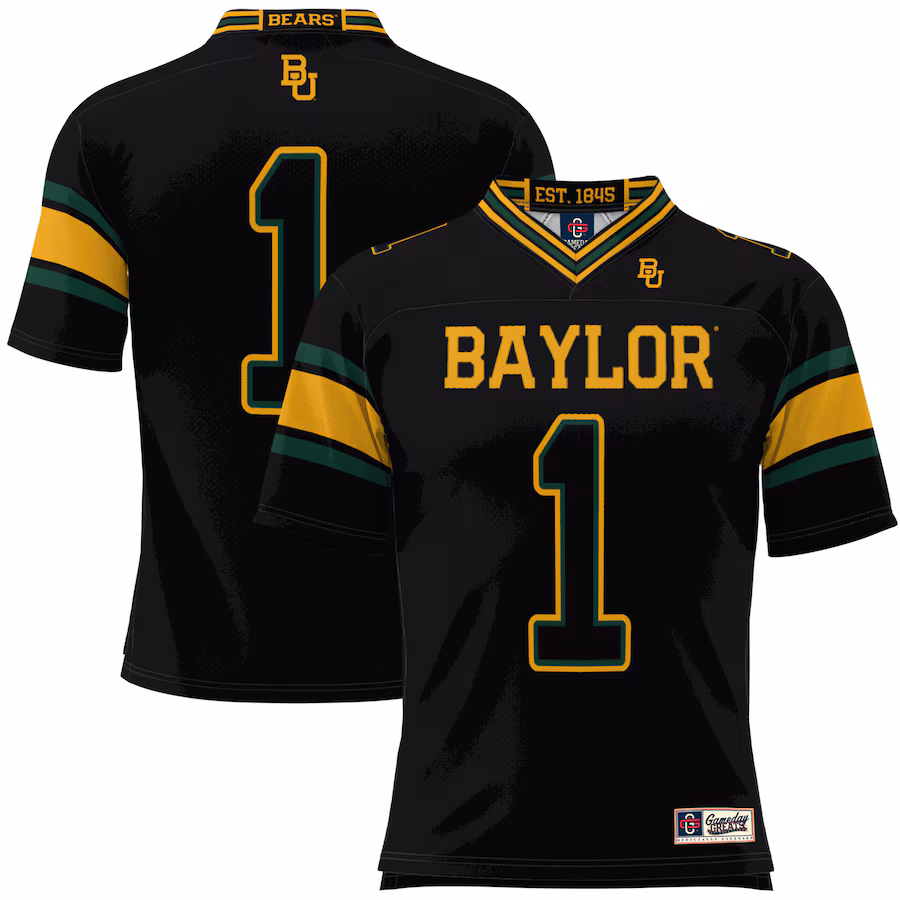 Youth GameDay Greats #1 Black Baylor Bears Football Jersey