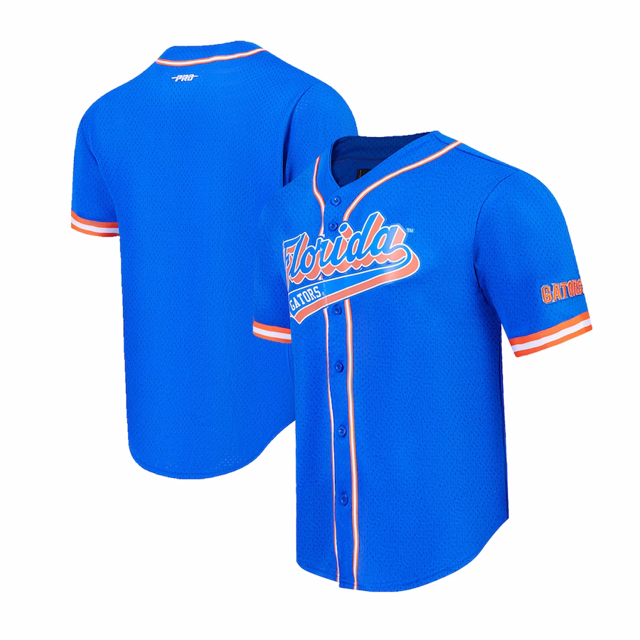 Florida Gators Pro Standard Mesh Full-Button Replica Baseball Jersey - Royal