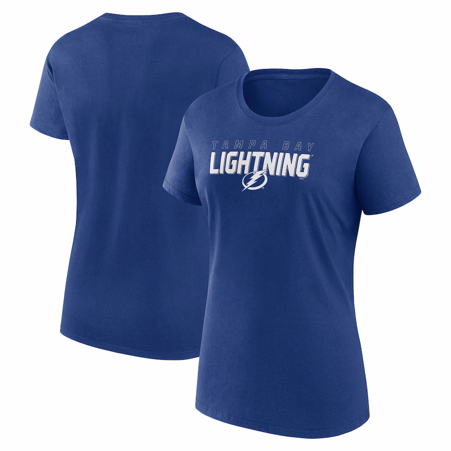 Women's Tampa Bay Lightning Blue Launch Scoop Neck T-Shirt