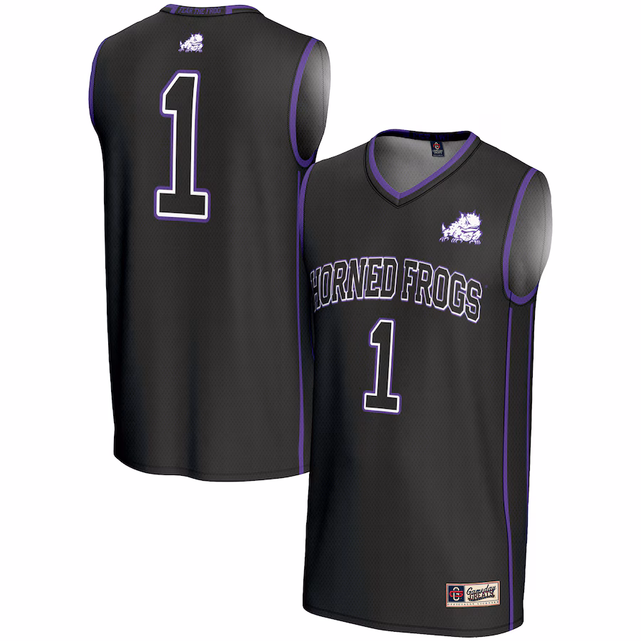 Youth GameDay Greats #1 Black TCU Horned Frogs Lightweight Basketball Jersey
