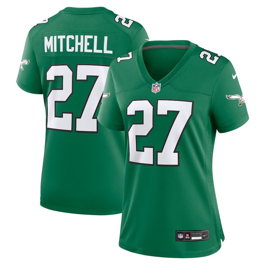 Women's Philadelphia Eagles Quinyon Mitchell Nike Kelly Green Alternate Game Jersey