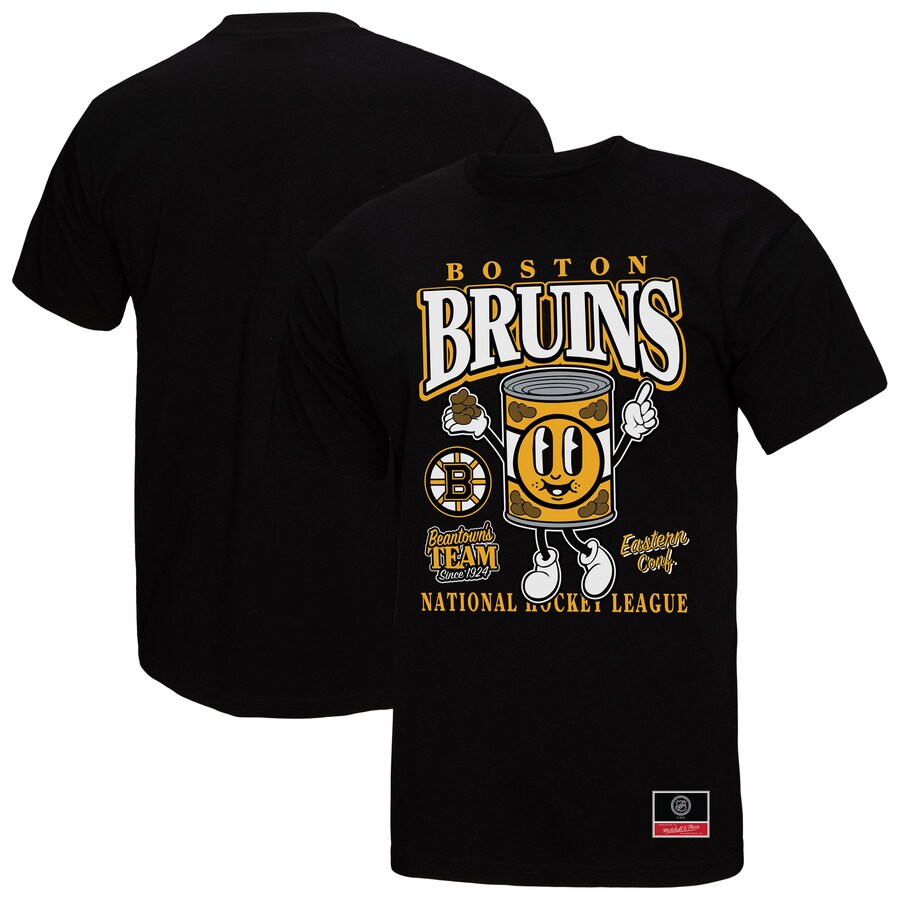 Men's Boston Bruins Mitchell & Ness Black Local Food T-Shirt