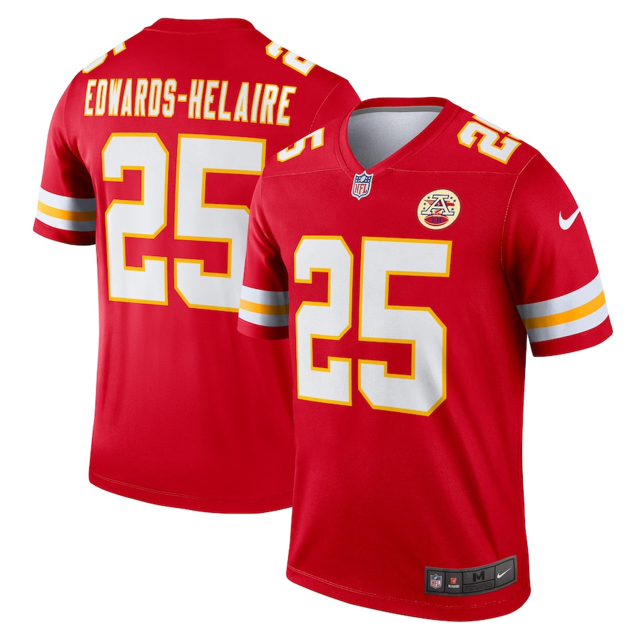 Men's Kansas City Chiefs Clyde Edwards-Helaire Nike Red Team Legend Player Performance Top