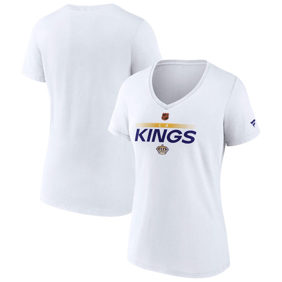 Women's Los Angeles Kings Fanatics White Special Edition V-Neck T-Shirt