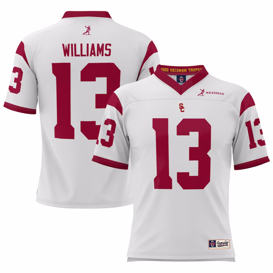 Caleb Williams USC Trojans GameDay Greats Youth Heisman Memorial Jersey Lightweight- White