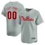 Men's Philadelphia Phillies  Nike Gray Away Limited Custom Jersey